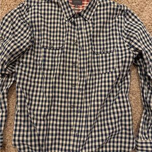 Jachs Navy and White Plaid Men's Casual Shirt